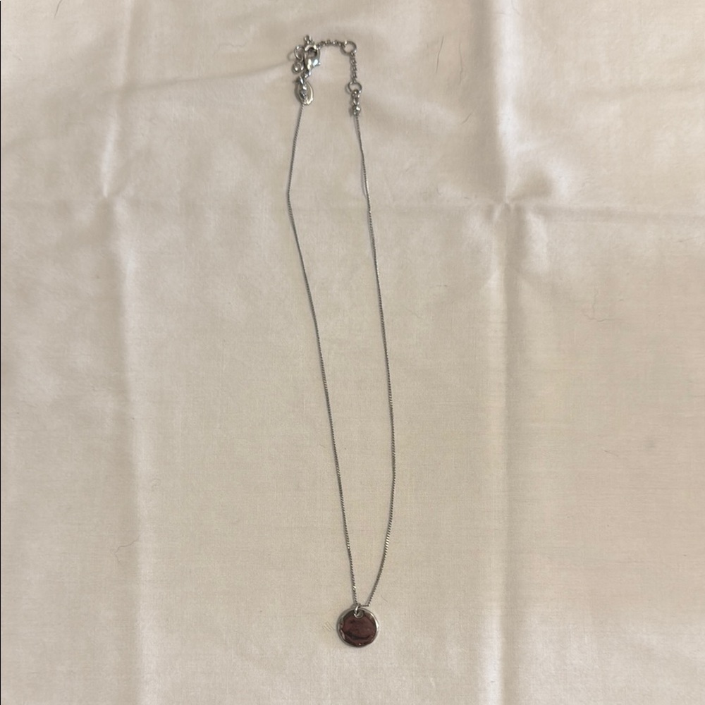 Express Silver Necklace with Silver Pendant